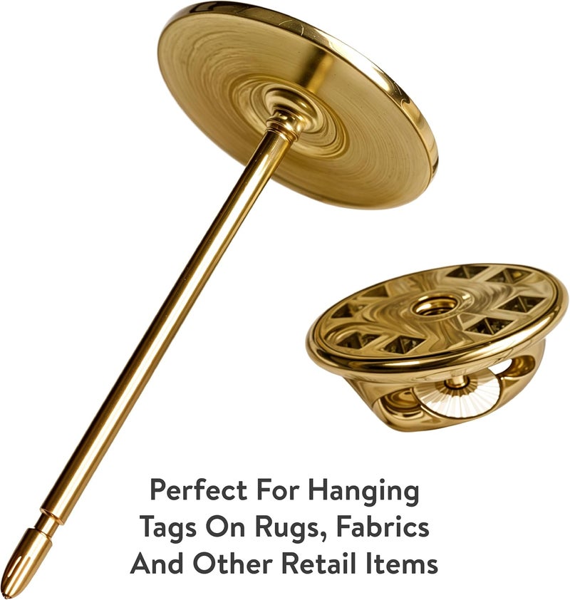 ANDUSTRIAL 1 inch Premium Quality Lacquered Coated Polished Brass Pin & Butterfly Or Military Clutch/Backs - For Hanging Tags on Display Area Rugs, Fabrics and Other Retail Items - Solid Brass (Gold), Pack of 50 - Image 2